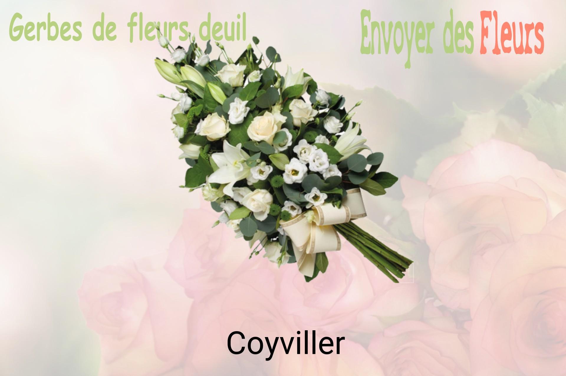 Gerbe de fleurs de deuil livrée à Coyviller